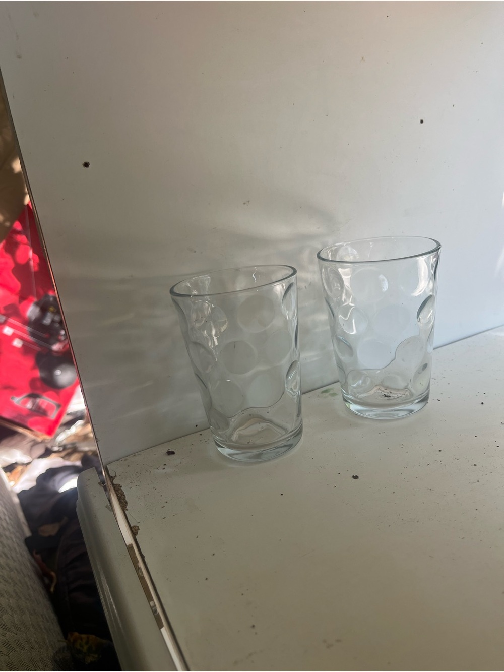 Clear Textured Glass Tumbler - Set of 2